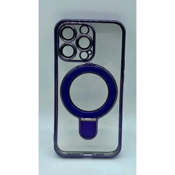 Magnetic for Case with Invisible Stand Compatible with iPhone 13 Pro Purple - Picture 1 of 12